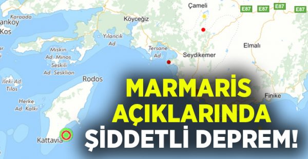 Marmaris açıklarında şiddetli deprem!