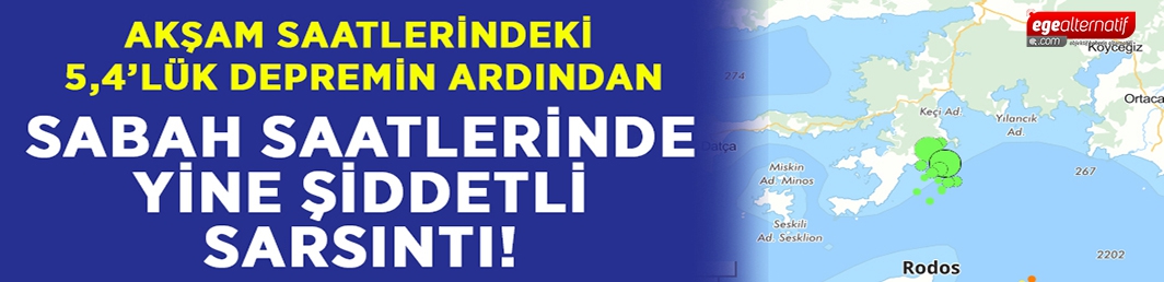 Marmaris’te yine deprem.. Sabah saatlerinde şiddetli sarsıldı!