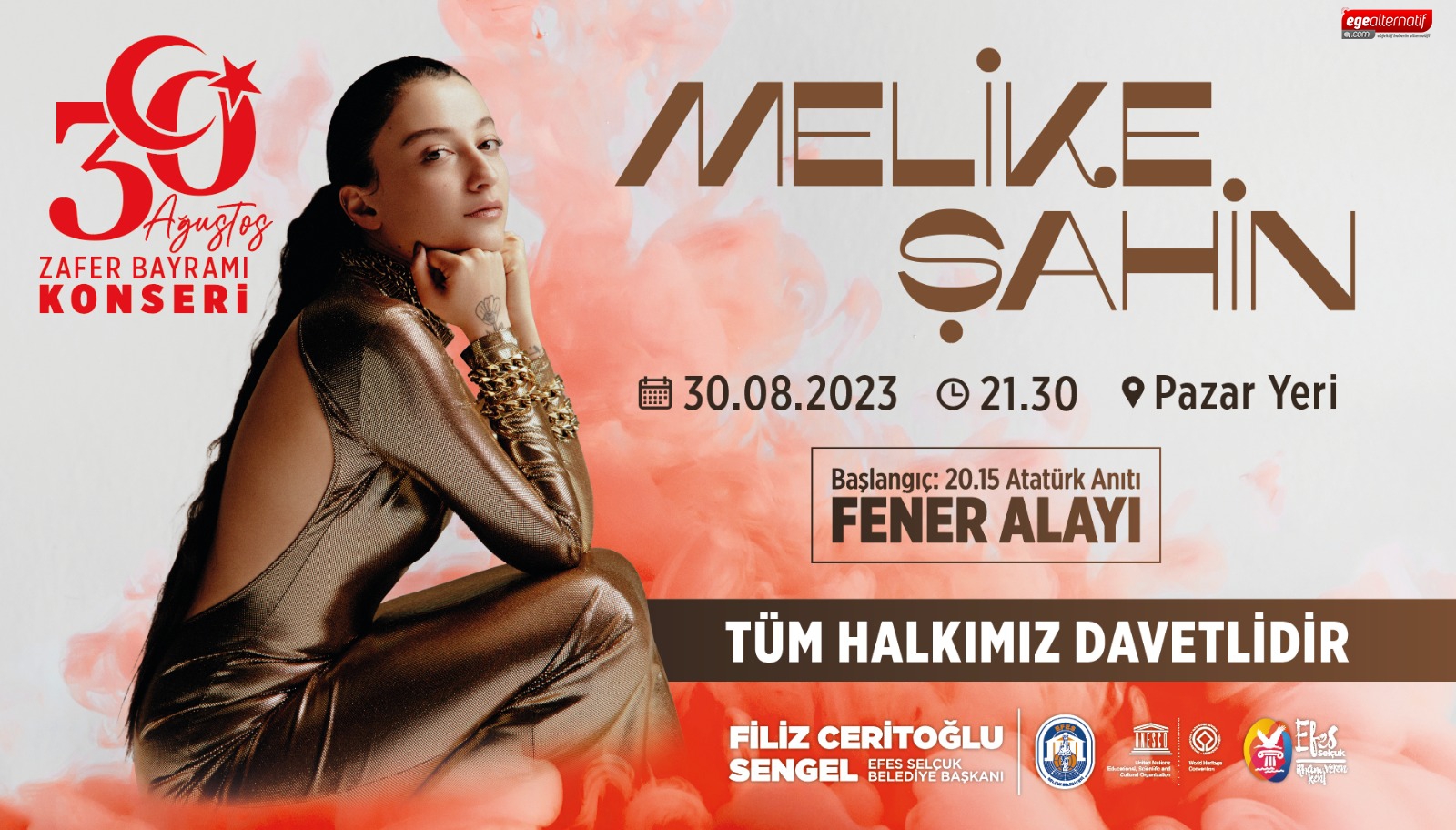 Melike Şahin 30 Ağustos'ta Efes Selçuk'ta