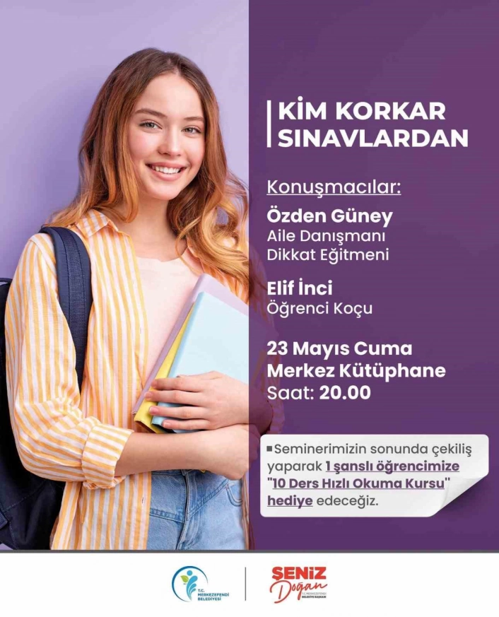 Merkezefendide Kim Korkar Sınavdan semineri düzenleniyor
