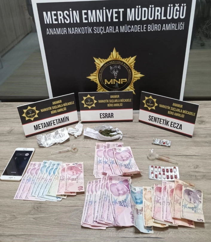 Mersin Anamurda uyuşturucu ile mücadele 3 şüpheli yakalandı
