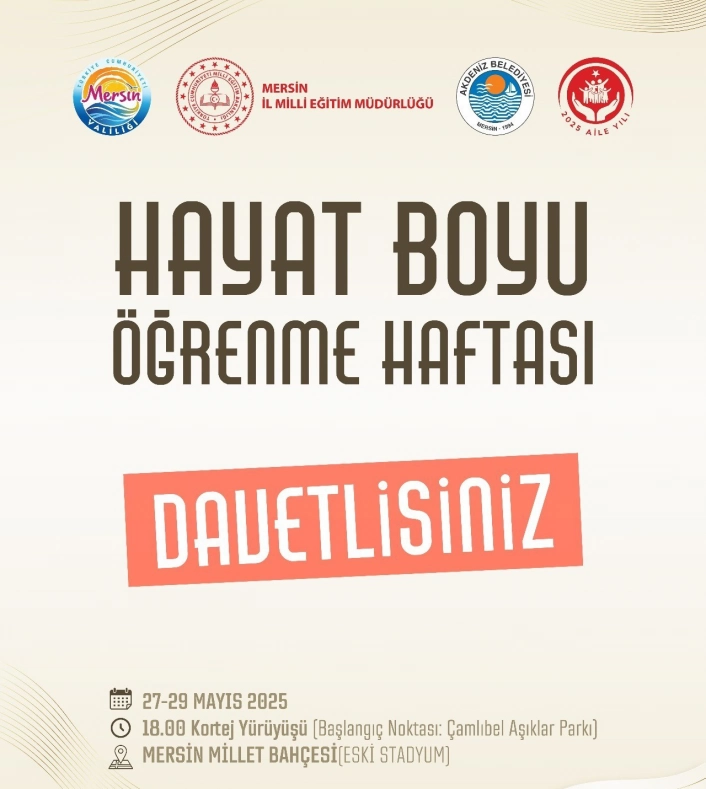 Mersinde Hayat Boyu Öğrenme Haftası Festivali başlıyor
