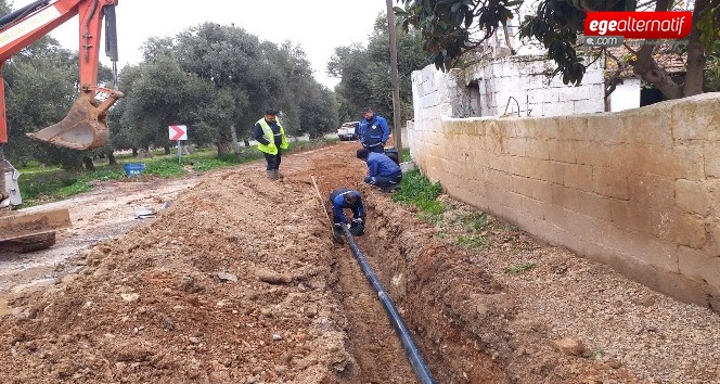 Milas Beçin'de içme suyu hatları yenileniyor