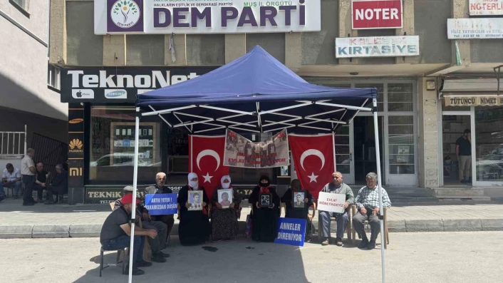 Muşta evlat nöbetini sürdüren aileler, terörsüz Türkiye sürecinden umutlu

