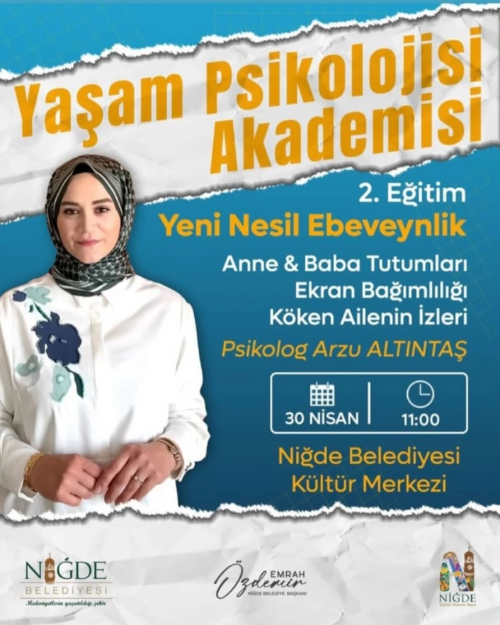 Niğde Belediyesinden ebeveynlere yönelik eğitim semineri
