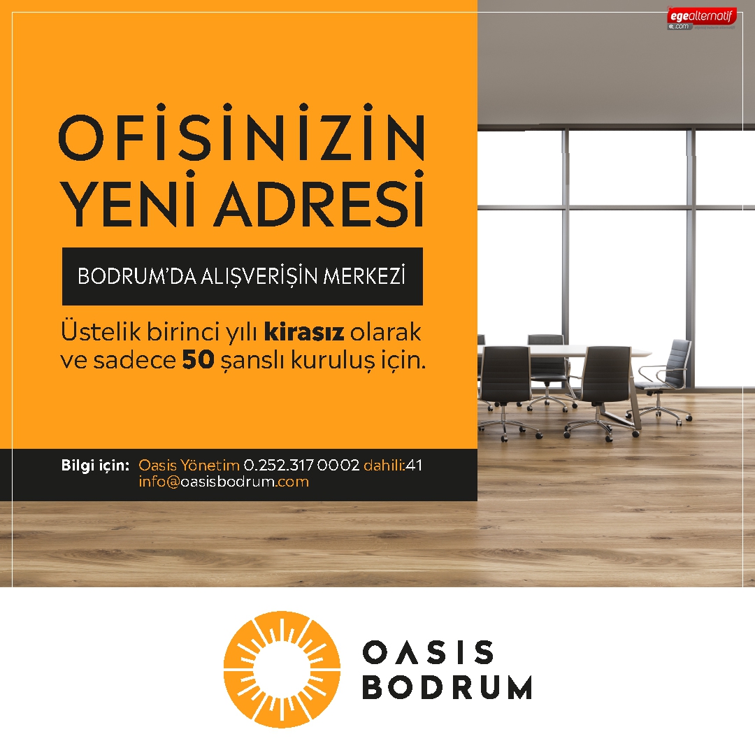 OASİS Bodrum'dan işlk yıl kirasiz ofis projesi!