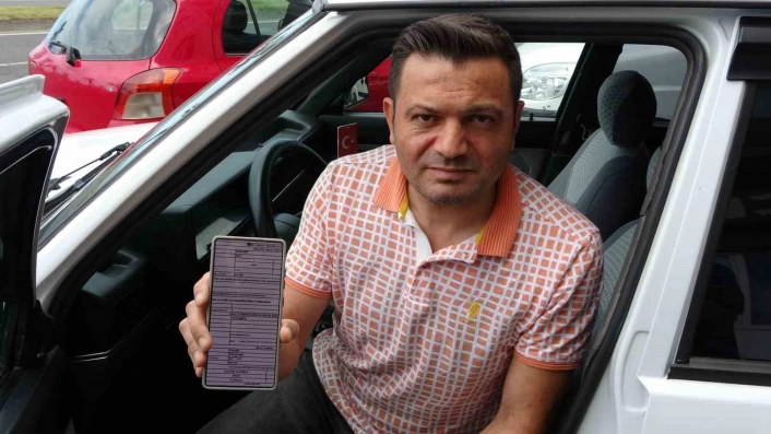 Park halindeki otomobile 800 kilometre uzaktan trafik cezası yazıldı

