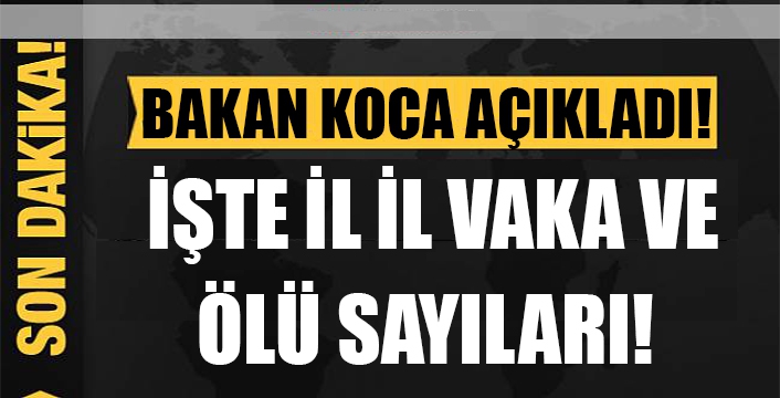 Sağlık Bakanı Koca il il vaka sayılarını açıkladı! 