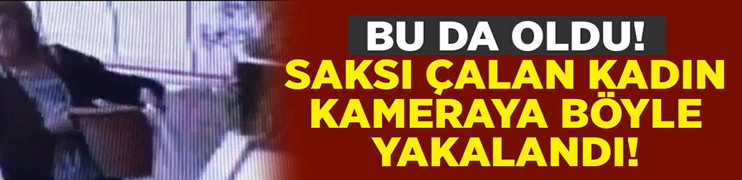 Saksı çalarken güvenlik kamerasına yakalandı!