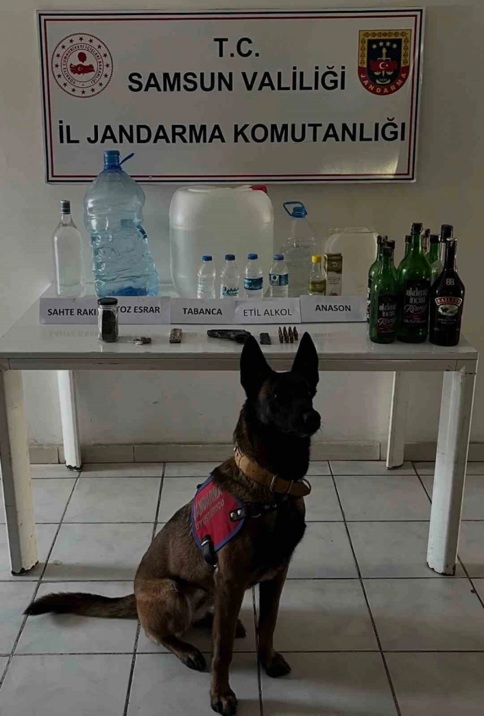 Samsunda 65 litre etil alkol ele geçirildi
