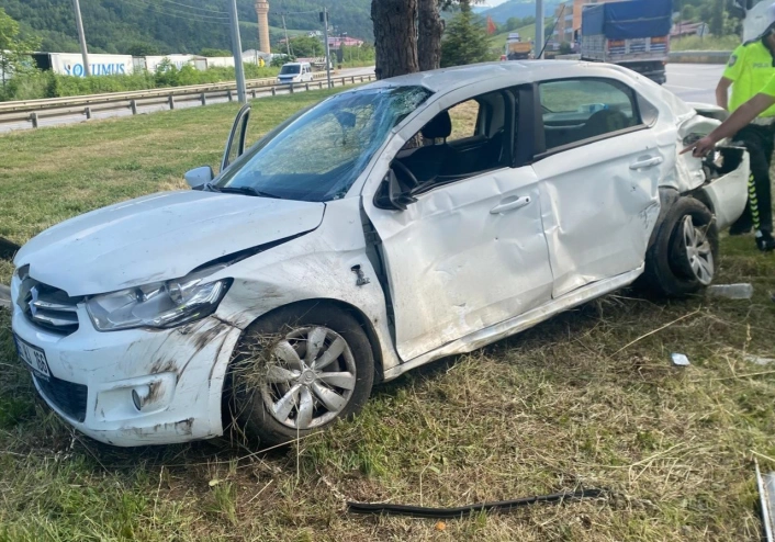 Samsunda tır ile otomobil çarpıştı: 1 yaralı
