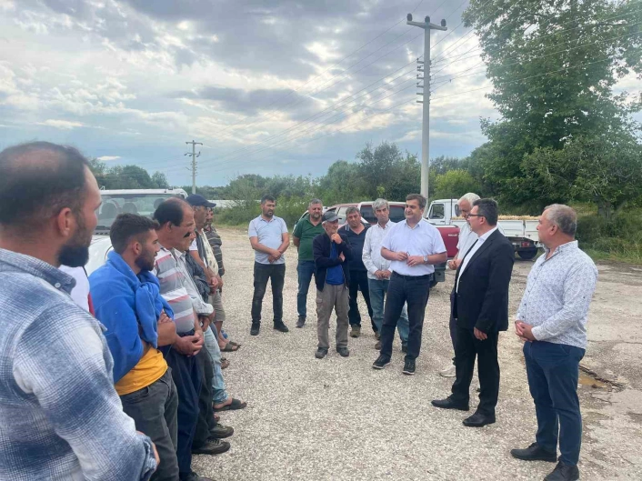 Serikte dolu tarım arazilerine zarar verdi, hasar tespit çalışması başlatıldı
