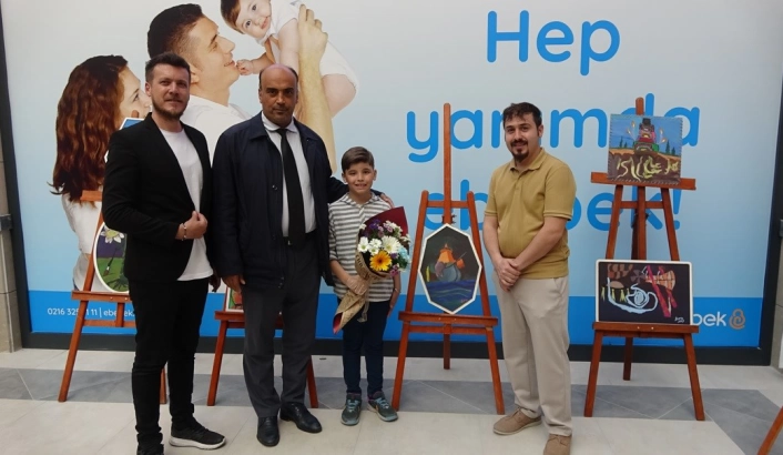 Tavşanlıda çocukların hayal gücü sergiye yansıdı
