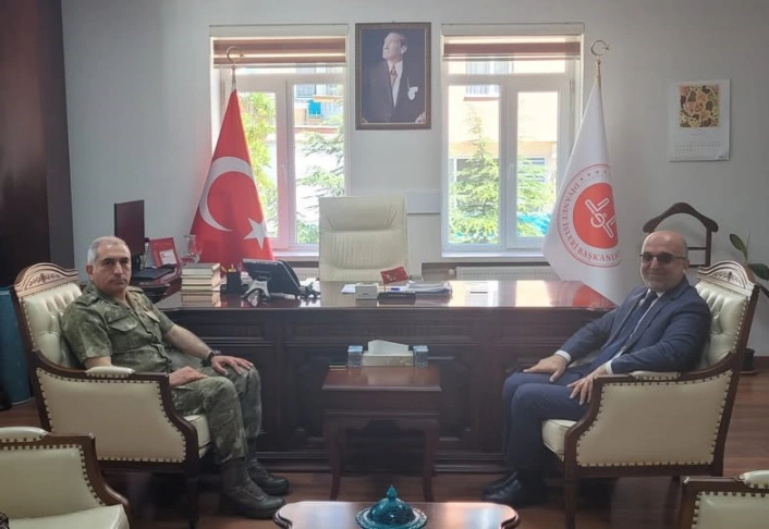 Tuğgeneral Fatih Dağlıdan İl Müftüsü Lütfü İmamoğluna nezaket ziyareti
