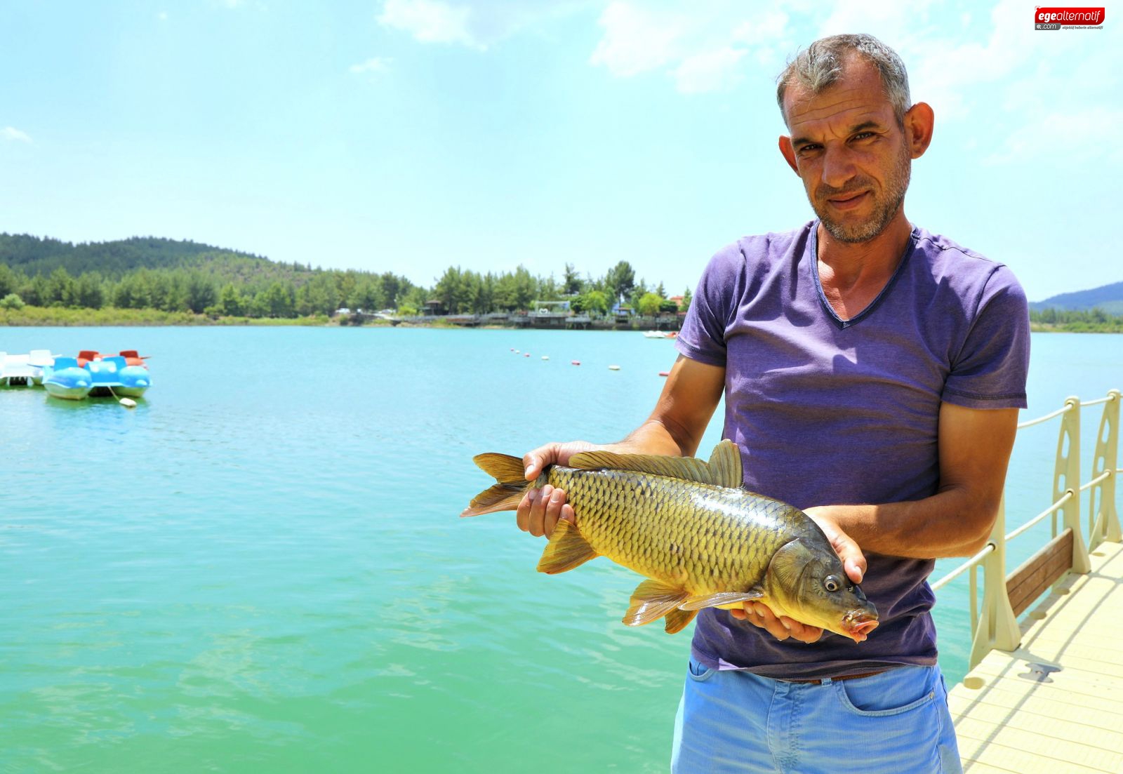 Ula göletinde sazan turizmi başlatıldı